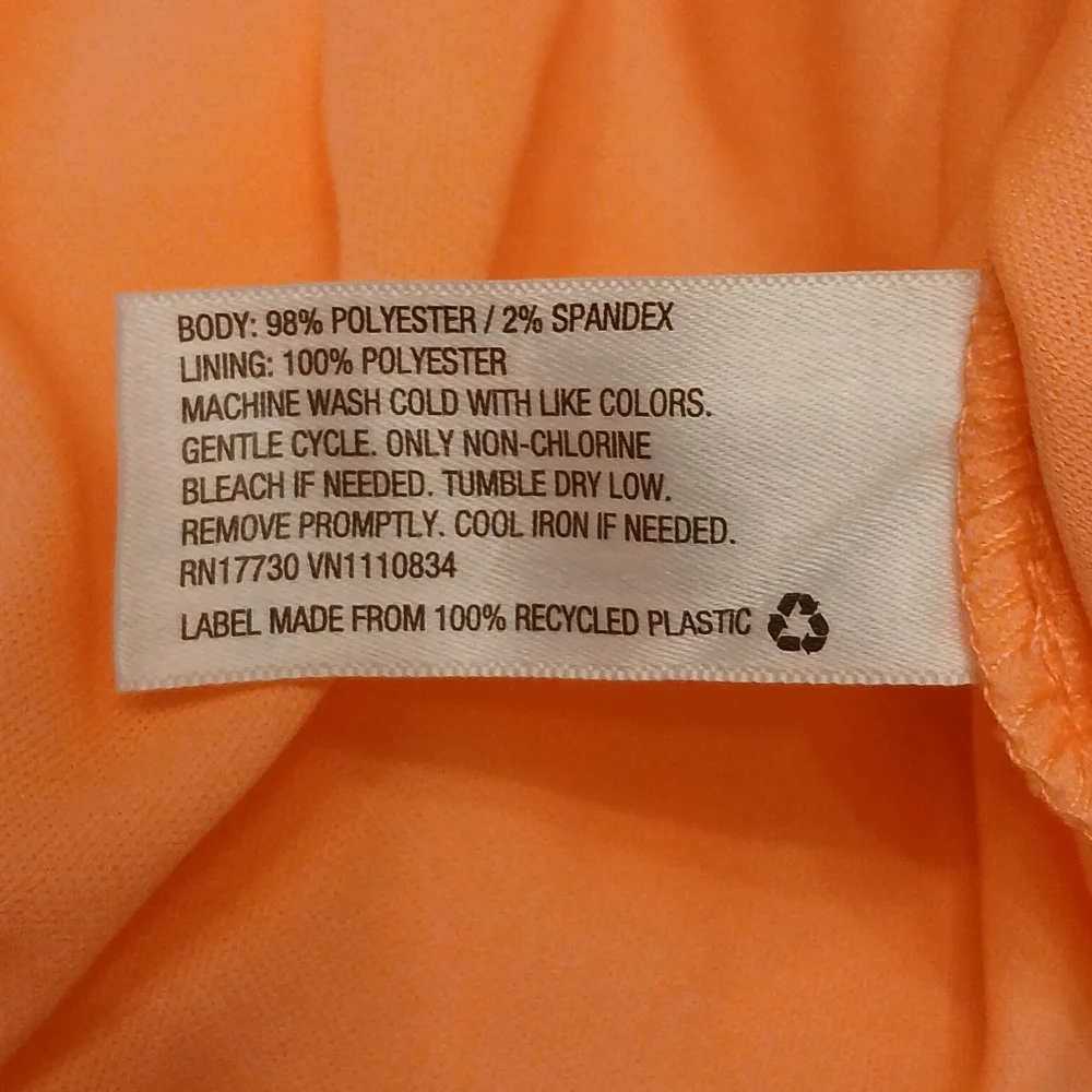 Mossimo Supply Co Sleeveless Textured Dress Neon Orange Size XL